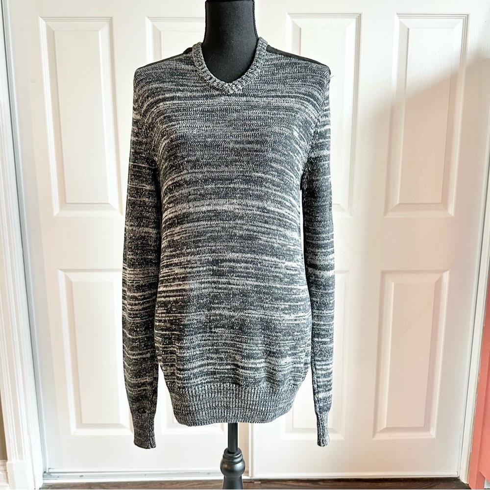 Buffalo David Bitton Black and Gray Marled Tunic Sweater